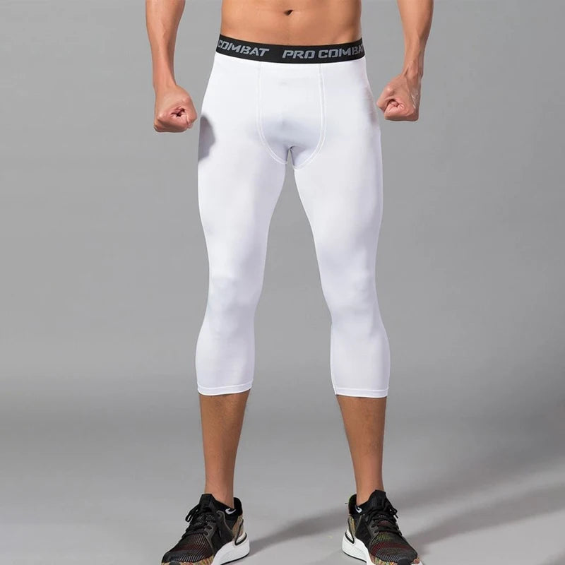 Herren-Kompressionshose, Strumpfhosen, coole, trockene Leggings, Sport-Baselayer-Laufhose, sportliches Training, aktive Shorts