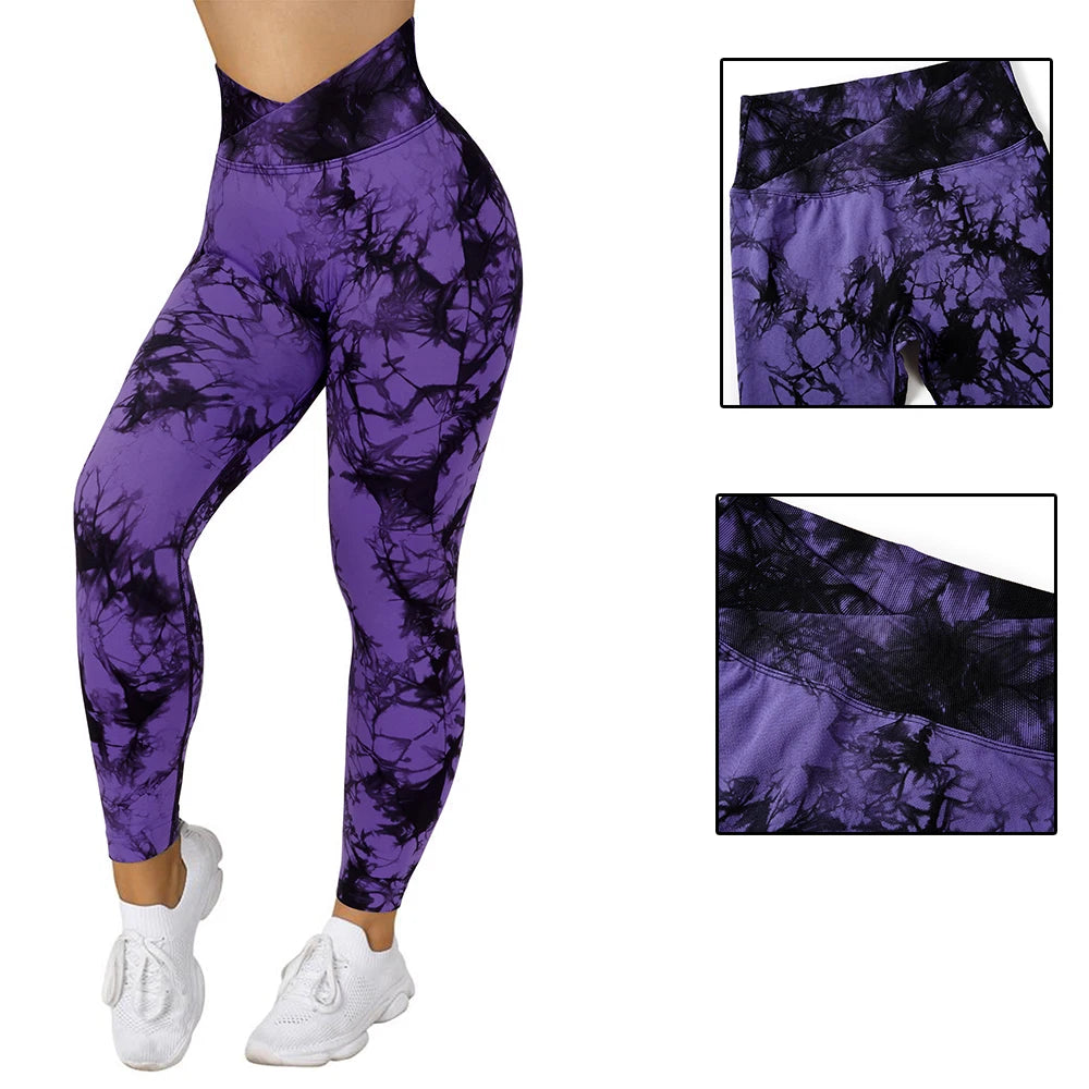 Tie Dye Fitness Legging Frau Push-Up Workout Sport Leggings Frauen Scrunch Butt Weibliche Outfit Gym Nahtlose Legging Hosen.