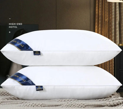 Solid color 48*74 2PCS sleeping Pillows for home bedroom Stuffed 5star hotel bounce back soft comfortable bed adult sleep pillow.