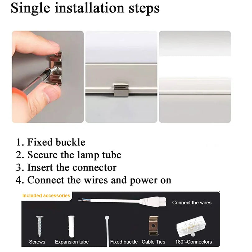 T5 T8 Led Tube Light 220V 110V Wall Lamp Bulb Light 10W  lampa For Home Indoor Kitchen Lighting Garage Light Ceiling Lighting.