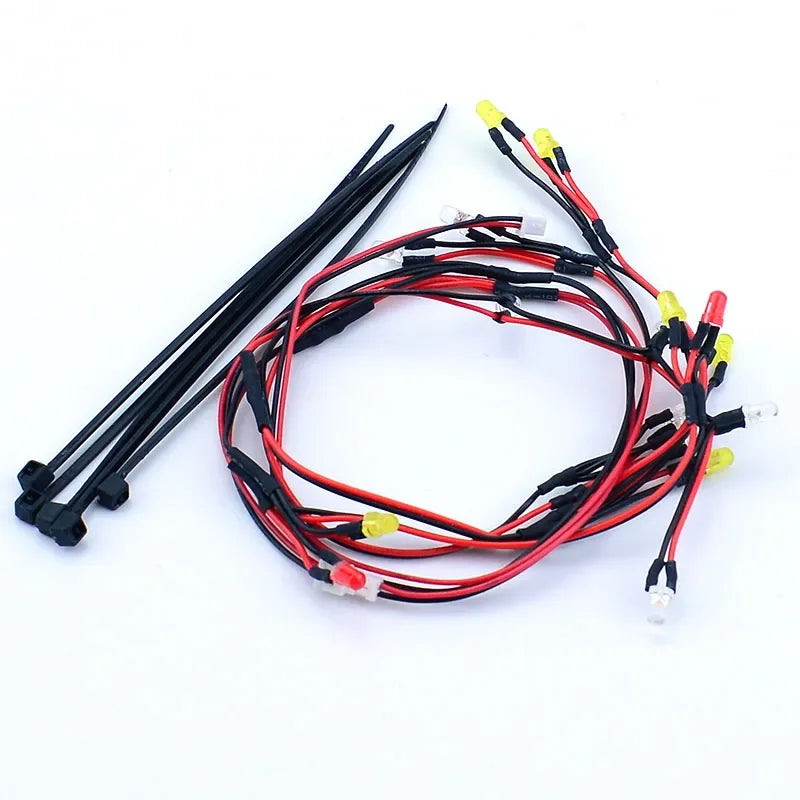 LED 5V Lighting Upgrade System Front and Rear Lamp for 1/24 RC Crawler Car FMS FCX24M Camel Cup Discovery Range Rover Parts.