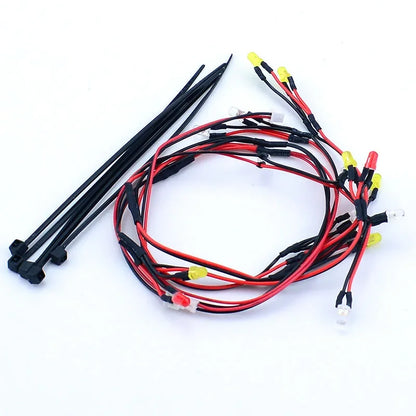 LED 5V Lighting Upgrade System Front and Rear Lamp for 1/24 RC Crawler Car FMS FCX24M Camel Cup Discovery Range Rover Parts.