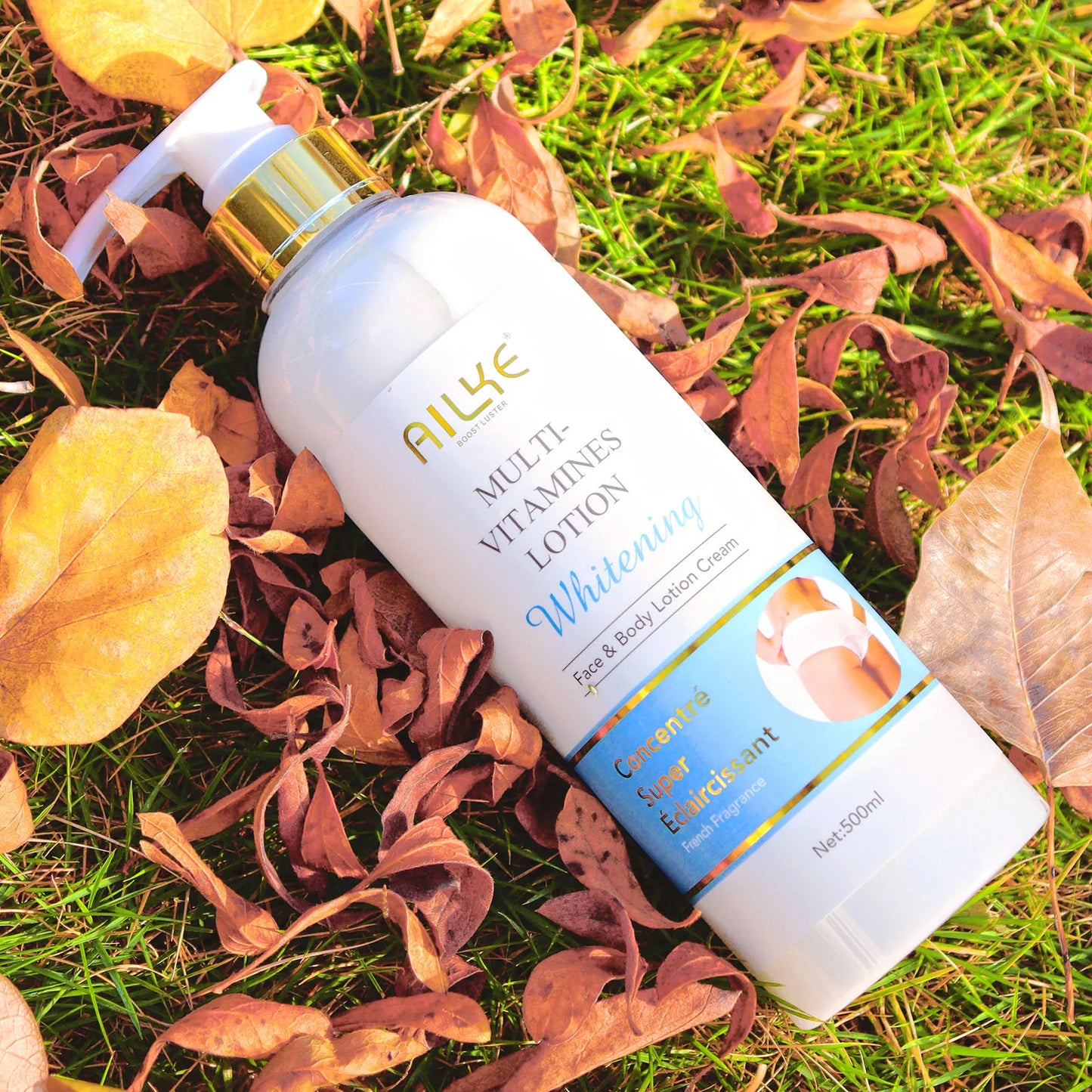 AILKE Natural Multi-Vitamin Lightening Skin Care Kit, Moisturize, Even Toning, Remove Dark and White Spots, Clean & Smooth Skin.