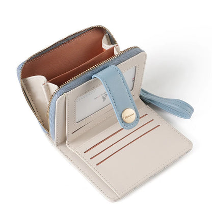 Japanese Cute Cat Girls Wallet Short Student ID Bank Card Holder Money Bag Zipper Wallets For Women Key Storage Purse Coin Purse.