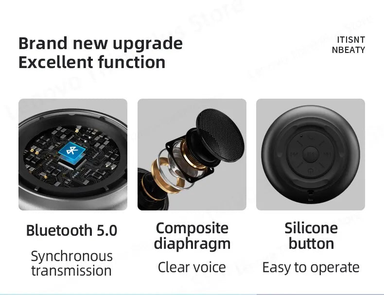 Original Lenovo K30 Portable Hifi Bluetooth Wireless Speaker Waterproof USB Outdoor Loudspeaker Music Surround Bass Box Mic.