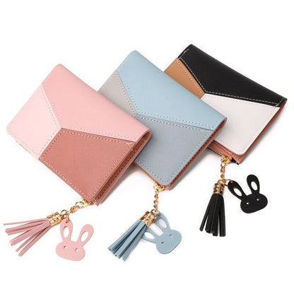 Women's Wallet PU Leather Women's Wallet Made of Leather Women Purses Card Holder Foldable Portable Lady Coin Purses.