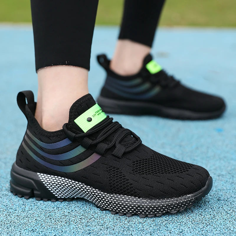 Brand Sports Shoes Breathable Mesh Running Shoes Men's Shock-absorbing Cushion Sports And Leisure Shoes Sneakers For Sale.