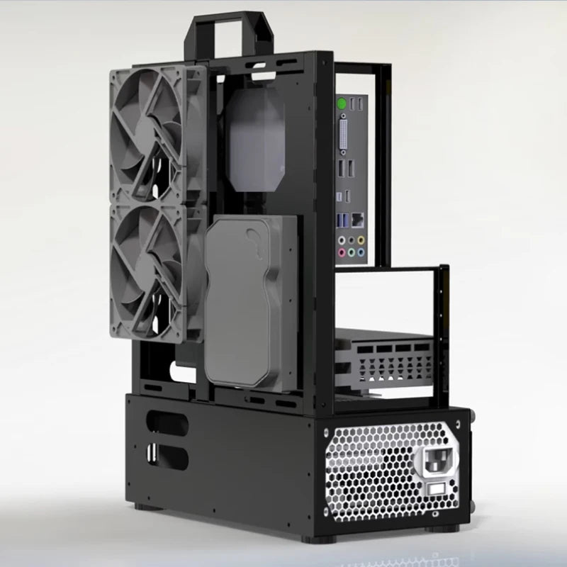 Open Type Computer Case Frame  Vertical Chassis Shelf ATX MOD DIY Desktop Gaming Gamer PC Cabinet Tower Gaming Support ATX/ MATX.