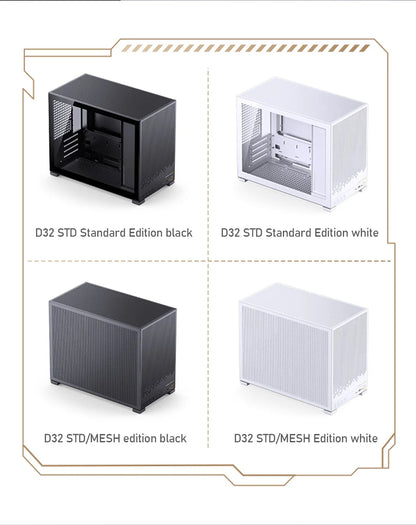 Jonsbo D32 STD/PRO MINI Desktop Case MINI-ITX MATX PC Case Support ATX/SFX Power Supply 240Water Cooling Computer Office Chassis.