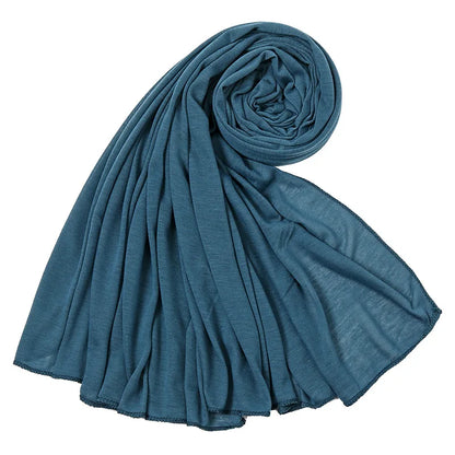 Hot Muslim Fashion Woman Soft Hijabs Scarf Shawl Plain Cotton Jersey Scarves Turban Women Long Shawls Head Wrap Headband Abaya