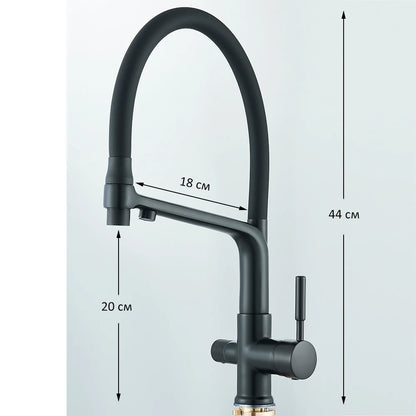 Kitchen Faucet Filtered Water Dual Spout Purification Feature Kitchen Tap 360 Rotation Water Crane For Kitchen