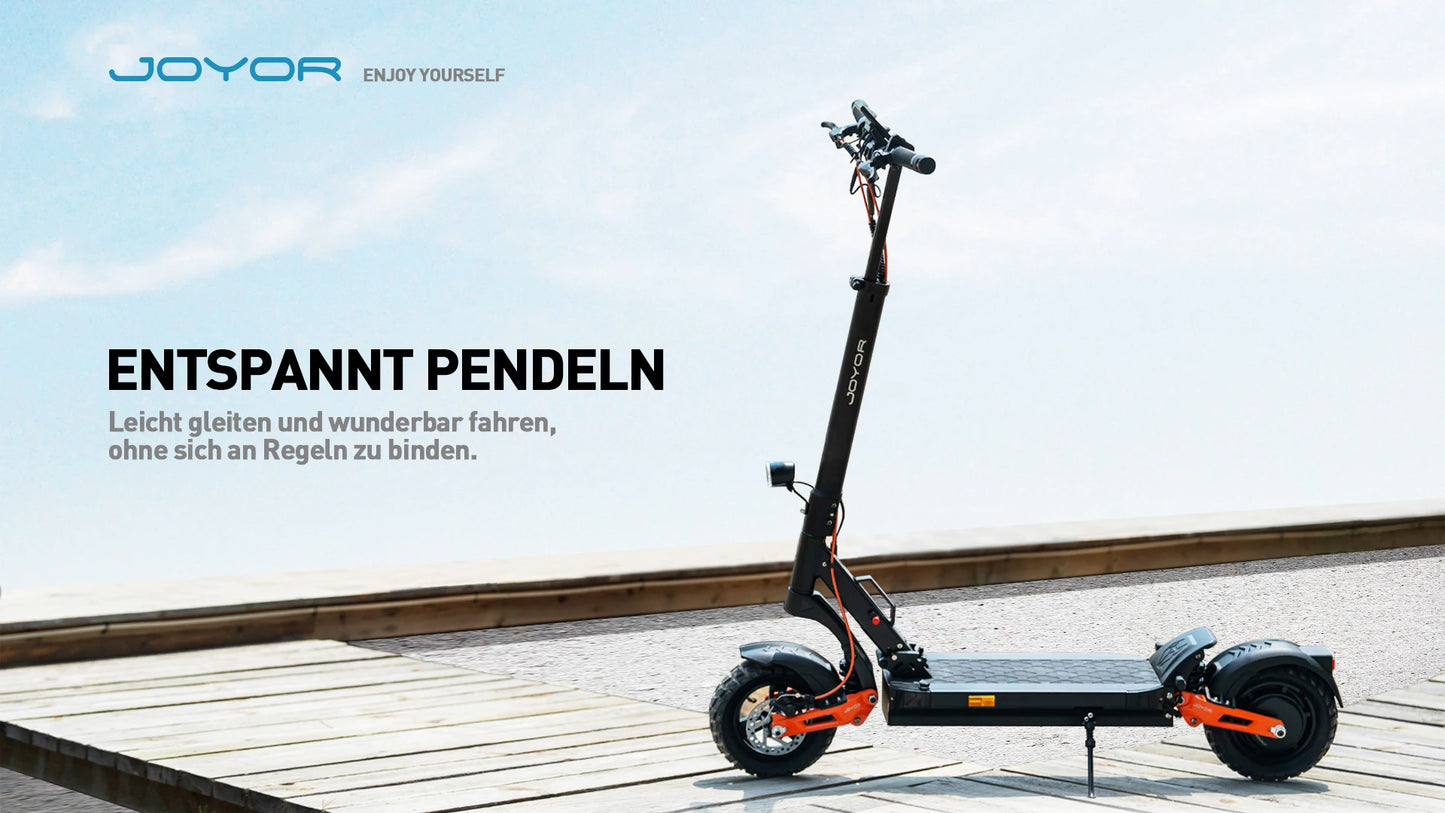 JOYOR T6E(ABE) Adult Electric Scooter 500W Motor 48V18AH Battery E-Mountain Escooter 10" Off-Road Tire Foldable E-Scooter.