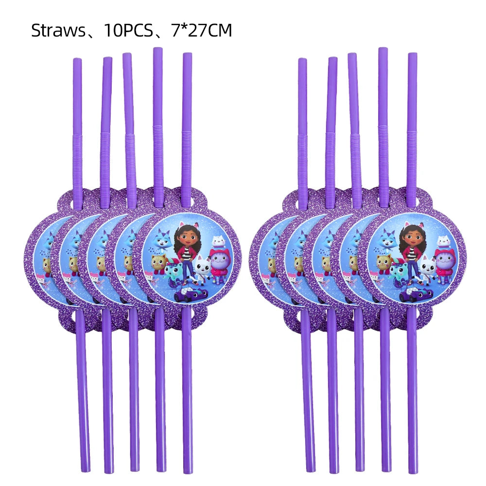 Disney Gabby Puppenhaus Geburtstag Party Dekoration Ballon Servietten Kinder Einweggeschirr Thema Party Supplies Kinder Geschenke