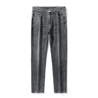 2025 New High Quality Jeans Men Baggy Pants Autumn Straight Cut Loose Solid Denim Pants Streetwear Fashion Pockets Vintage Man.