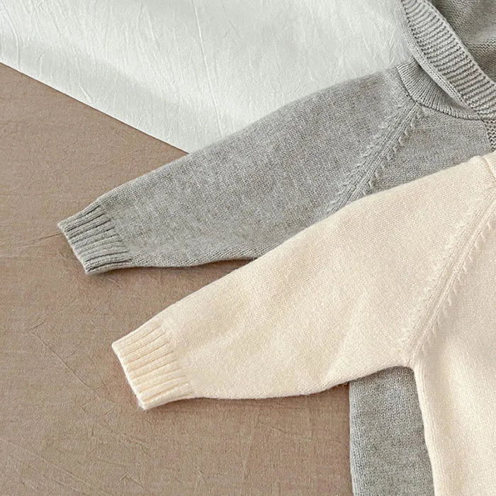 Herbst Winter Neugeborenen Baby Jungen Mädchen Gestrickte Overall Einfarbig Stricken Mit Kapuze Infant Baby Bodys Kinder Gestrickte Kleidung