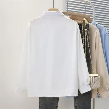 Spring Autumn Casual Chiffon Shirt Women Shirts Fashion Female Long Sleeve Loose Solid Blouse Tops Office Lady Shirts.