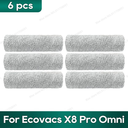Compatible for Ecovacs X8 Pro Omni Accessories Main Side Brush Hepa Filter Rag Dust Bag Replacement Parts