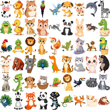 54 stücke Temporäre Tattoo Drachen Cartoon Panda Pfau Wasserdicht langlebige Körper Aufkleber Chamäleon Für Arme Wangen Mädchen.