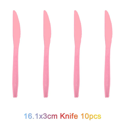 Cartoon Regenbogen Puppe High School Thema Hintergrund Geburtstag Party Dekoration Lieferungen Einweg Tasse Besteck Ballon Baby Geschenk