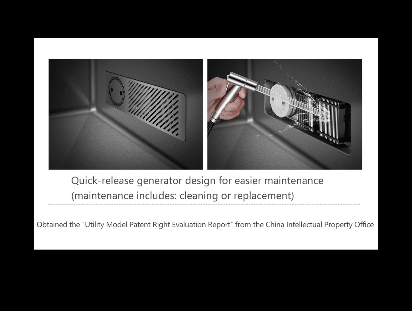 ASRAS high-quality 304 stainless steel multifunctional kitchen sink intelligent food purification large-sized sink nano gray