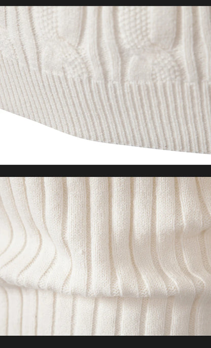 2023 Autumn  and Winter New Sweaters Warm Fit Knitted Sweaters Solid Color Casual Pullover Multiple Styles Sweater Men