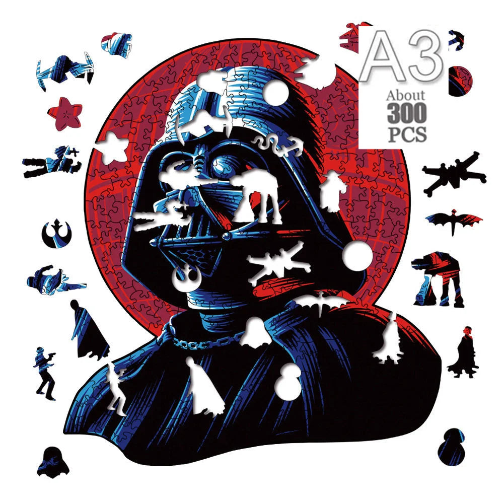 Movie Characters Wooden Puzzle Film Star Wood Jigsaws 2D Magic School Badge Character Jigsaw Toys for Kids