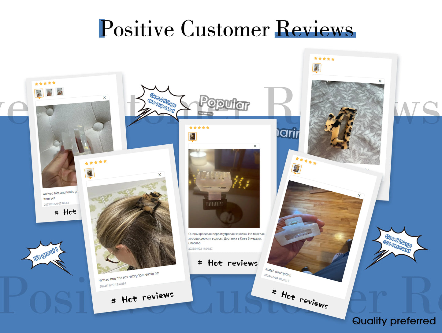 Muweordy New Acetate Claw Clip Leopard Hair Claw Large Geometric Hollow Square Crab Hair Clip  for Women Girl Hair Accessories