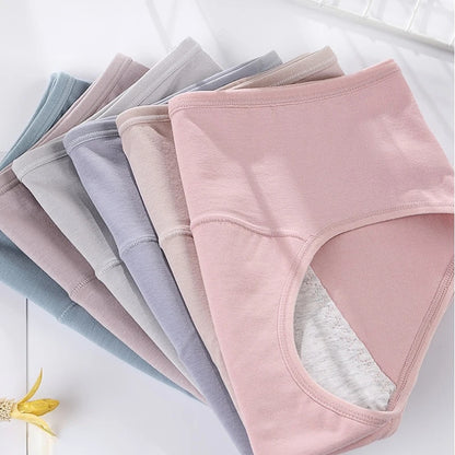 3PCS/set Women's menstrual briefs large flow postpartum water absorption leakproof briefs women's pure cotton menstrual briefs.