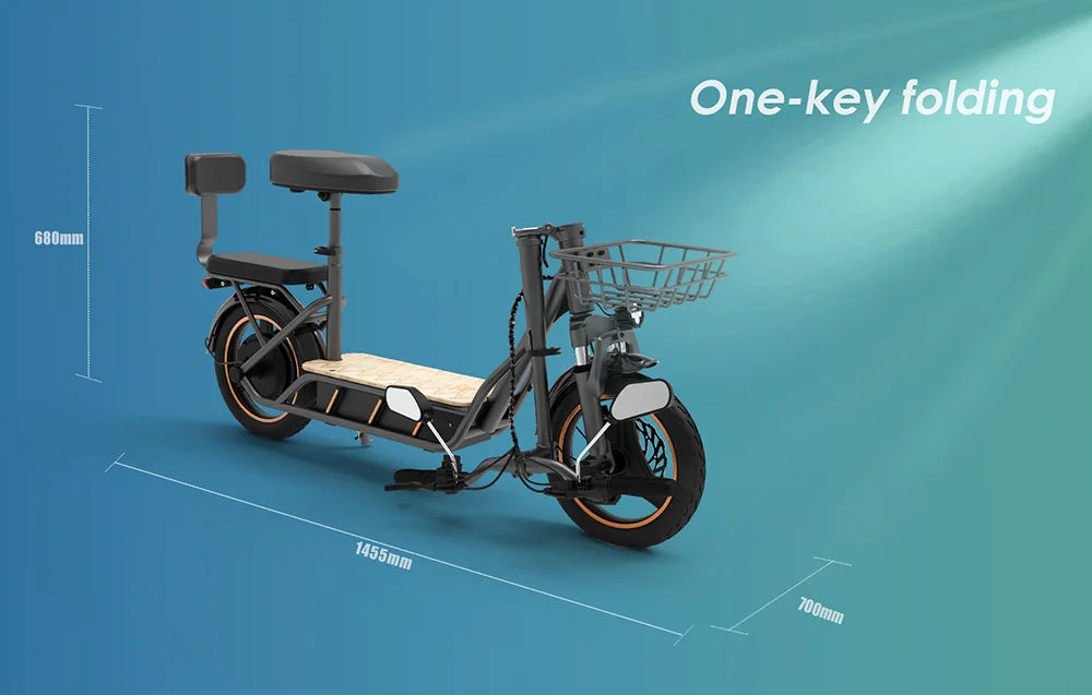 KuKirin C1 Pro Adult Electric Scooter With Seat 14" Tire 500W Motor 48V 26Ah Battery 45km Max Speed Electric Motorcycle.