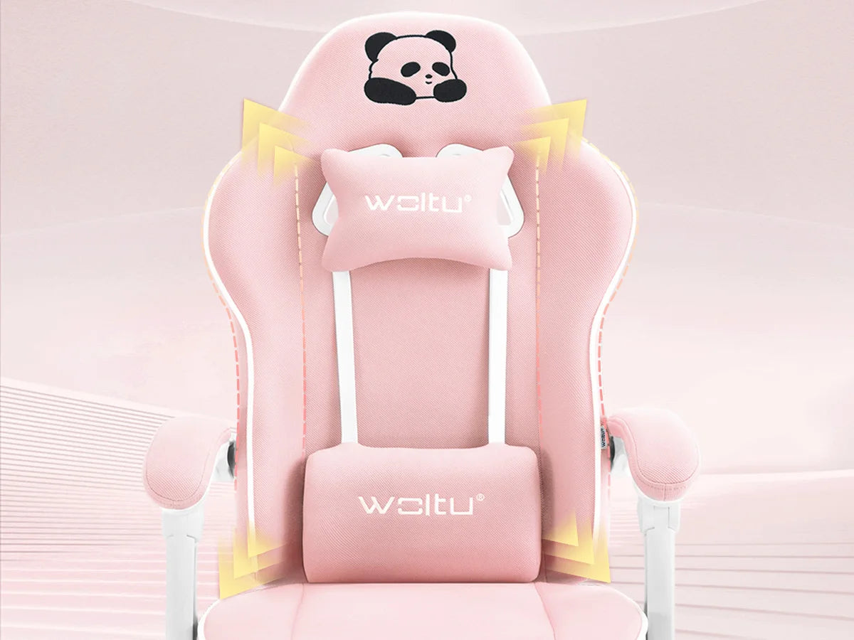 WOLTU Ergonomischer Gaming-Stuhl, Bürostuhl mit hoher Rückenlehne, Drehsessel mit Fußstütze und höhenverstellbarem Computerstuhl für die Lendenwirbelsäule