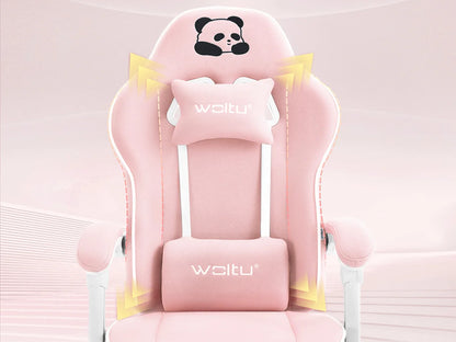 WOLTU Ergonomischer Gaming-Stuhl, Bürostuhl mit hoher Rückenlehne, Drehsessel mit Fußstütze und höhenverstellbarem Computerstuhl für die Lendenwirbelsäule