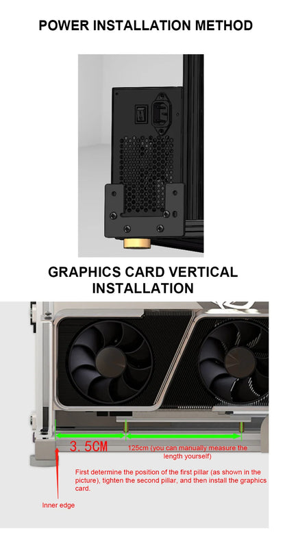 DIY Gamers Cabinet MOD ITX MATX PC Case Open Frame Aluminum Creative ATX EATX Tower Desktop Gaming Computer Chassis Rack.
