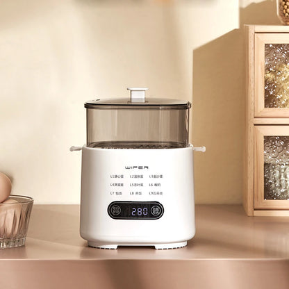 300W Electric Egg Boiler Breakfast Machine Multicooker Steamer Automatic Egg Cookers Home Egg Custard Steaming Cooker with Timer.