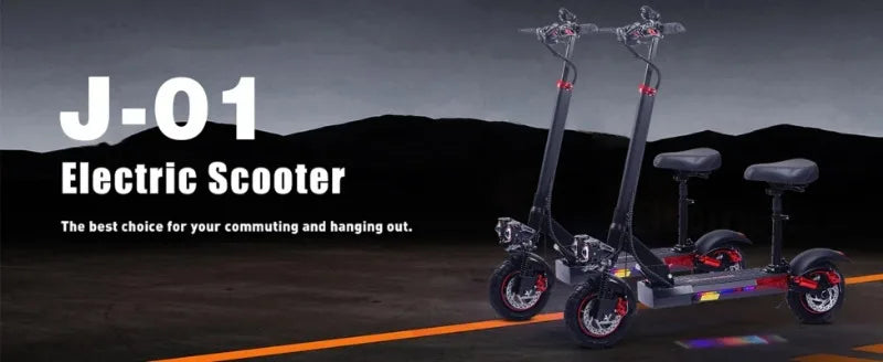 J01 Electric scooter 800W engine 48V15AH lithium battery foldable E-type scooter 10-inch road tires Adult city electric scooter.