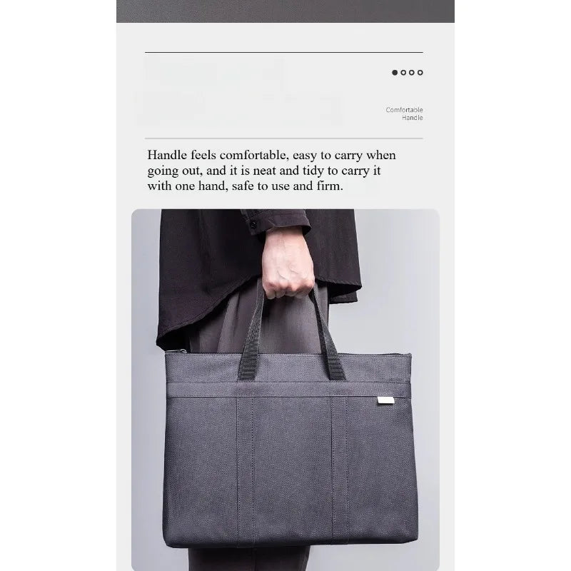 Portable document bag Oxford cloth business and leisure briefcase men and women portable document bag.