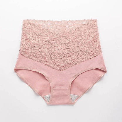 Fashion Sexy Lace  Slimming Comfort Breathable Lingerie Panties High Waist Seamless Hip Raise Cotton Briefs Underwear Female.