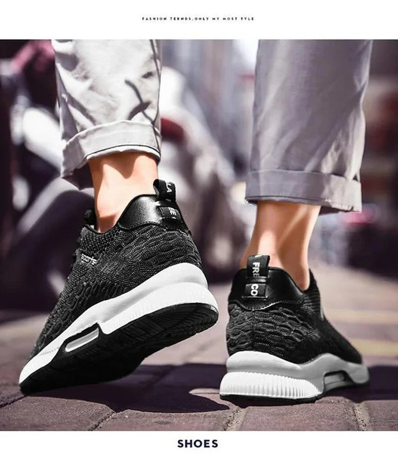 Männer Turnschuhe Aufzug Schuhe Versteckte Heels Atmungsaktive Erhöhung Schuhe für Männer Erhöhen Einlegesohle 6CM Sport Casual Höhe Schuhe.