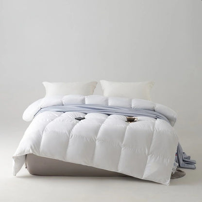 Sondeson King 100% Goose Down Duvet Filler 3D Bread Quilt Comforter Winter All Season Blankets 100% Cotton Shell Luxury Bedding.