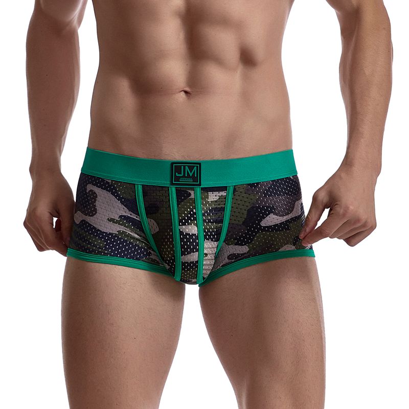 6 Teile/los Männer Unterwäsche Boxershorts Männer Boxer Briefs Ropa Interior Hombre Calzoncillos Atmungsaktive Hombre Mesh Camouflage Nylon
