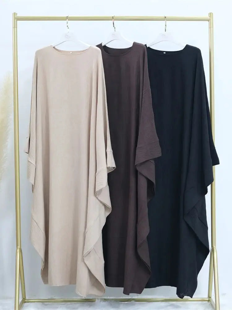 Batwing Abaya Damen Arabic Muslim Modest Dresses Kaftan Jalabiya Kebaya Caftan Marocain Vestidos Robe Longue Femme Musulmane.