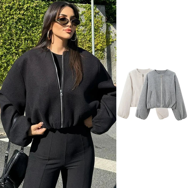 Jacken Herbst Damen 2025, neuer schicker lockerer Damenmantel, elegante Mode, Straße, warmer Jugendmantel.