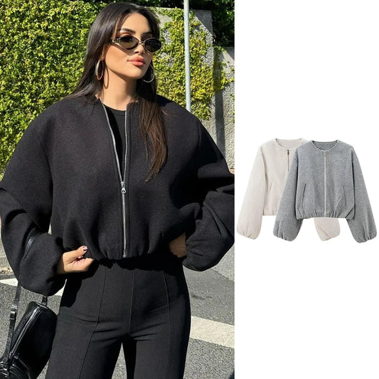 Jacken Herbst Damen 2025, neuer schicker lockerer Damenmantel, elegante Mode, Straße, warmer Jugendmantel.