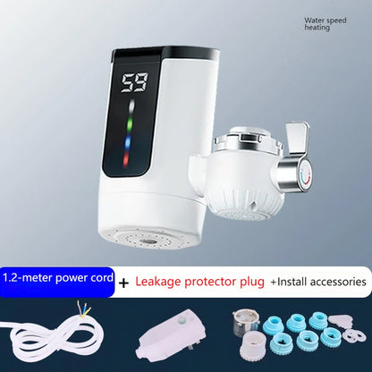 Electric Kitchen Sink Water Heater Tap Instant Hot Stainless Steel Water Faucet Heater Cold Heating Kitchen  Accessories