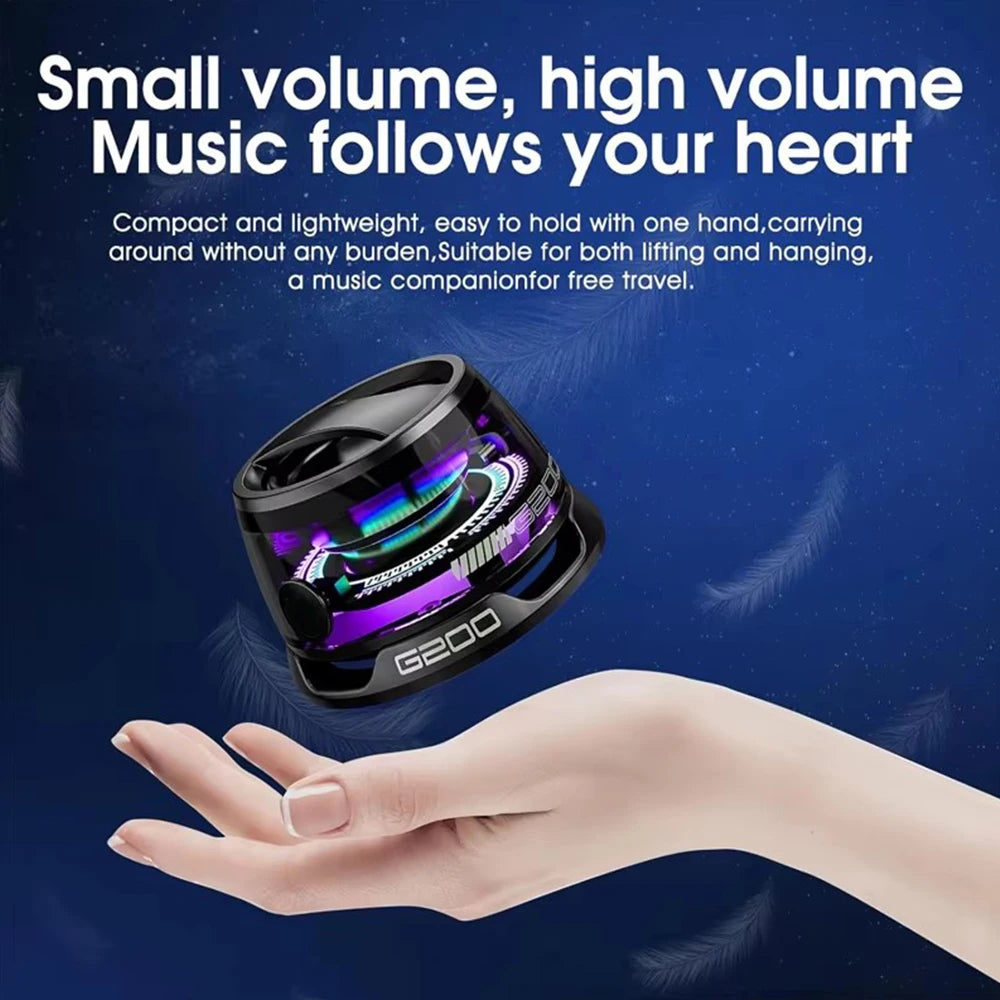 G200 Magnetic Portable Bluetooth 5.3 Speaker Mini Sound Box Multifunctional LED Color Light Stereo Soundbar Wireless Loudspeaker