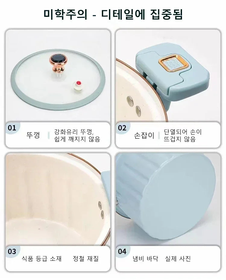 Micro Pressure Cooker Household Large Capacity cooking Pot with Double Ear Non-stick Multi-function Soup Pot Pressure Cooking