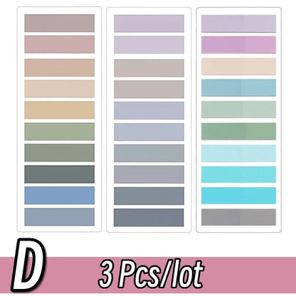 2400S Transparent Bunte Index Kreative Notizblöcke Büro Schule Schreibwaren Selbstklebende Aufkleber Haftnotizblöcke.