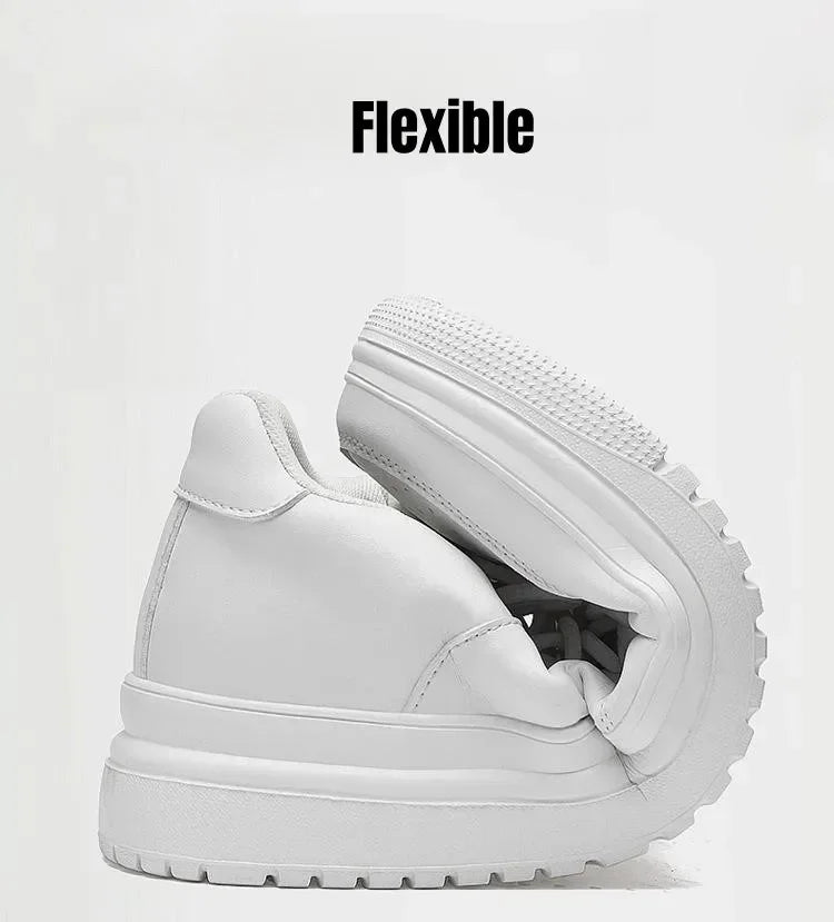 PDEP Neue Höhe Zunehmende Schuhe für Männer 10 cm Unsichtbare Aufzug Turnschuhe Weiß Leder Sport Zapatillas De Hombre Große Größe 46.