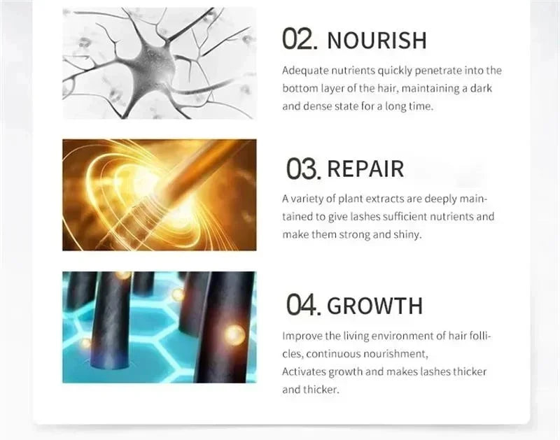 Eyebrow Growth Serum Eyelash Hair Growth Anti Hairs Loss Product Prevent Baldness Fuller Thicker Lengthening Eyebrow Makeup.