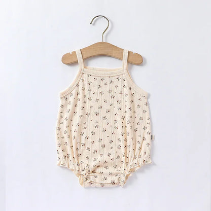 0-24m Neugeborenes Kind Baby Stram pler Mädchen Jungen Sommerkleid ung ärmel los schulter frei Overall niedlichen süßen Bodysuit Outfit.