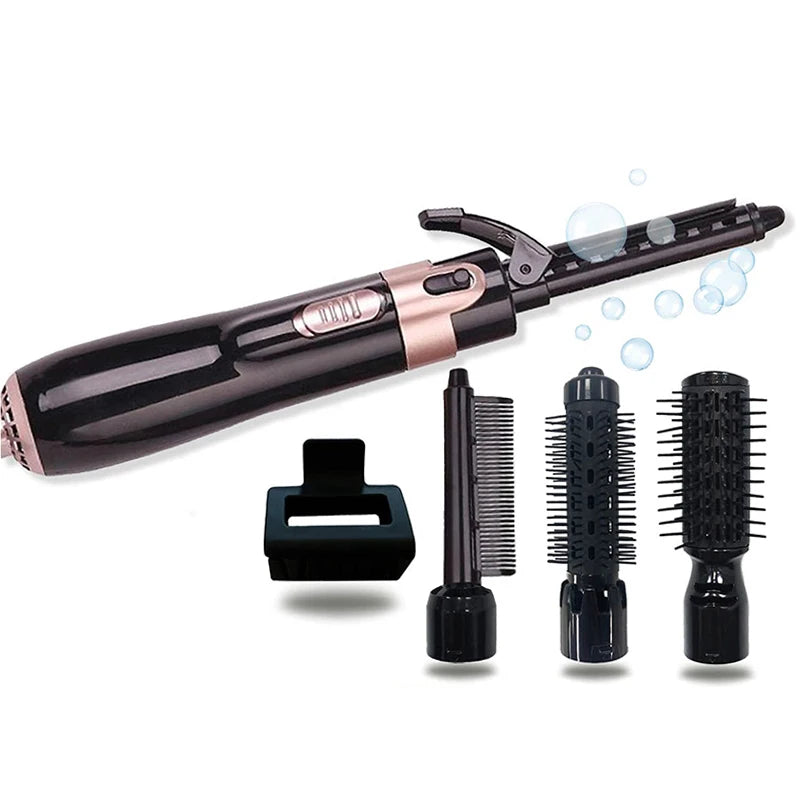 Hot Selling Professional 4-In-1 Hot Air Brush Portable High-Power Curly Hair Hot Air Comb Salon Women'S Styling Tool.
